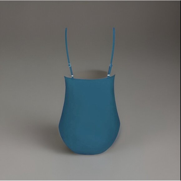 Cupshe Maternity One Piece Swimsuit Medium Dark Blue V-Neck Ruched Tummy Support - Picture 6 of 11